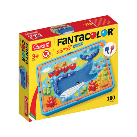 FantaColor Peg Board Set with Animal-Themed Cards