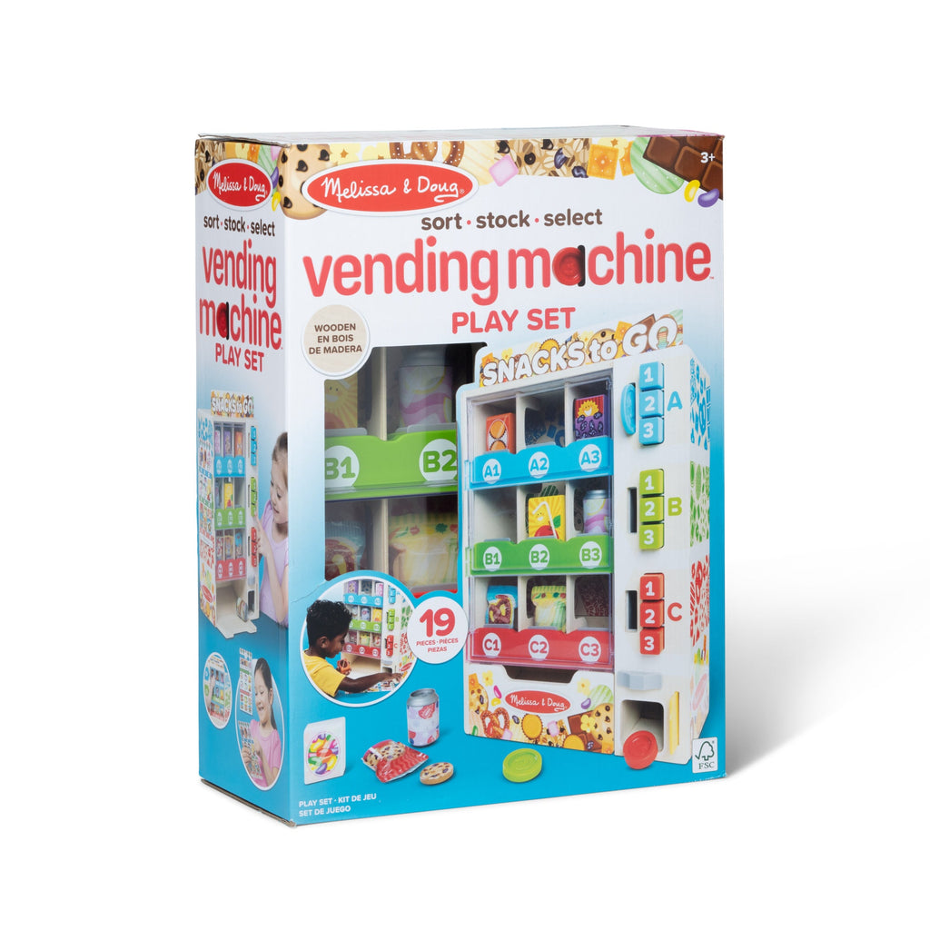 Sort, Stock, Select Vending Machine Play Set 19pc