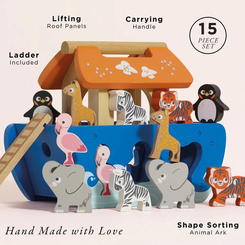 Wooden Shape Sorted: Ark & Animals 15pc