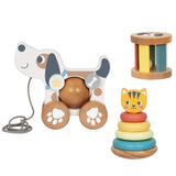 3 In 1 Gift Box: Rattle, Stacking Tower and Pull-Along Puppy