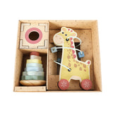 3 In 1 Gift Box: Giraffe Pull-Along, Stacking Tower and Shape Sorter
