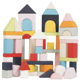 Wooden Building Blocks & Bag 60pc