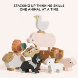 Farmyard Stacking Animals & Bag 10pc
