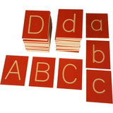 Wooden Grooved Letter Plates 52pc: Upper & Lower Case