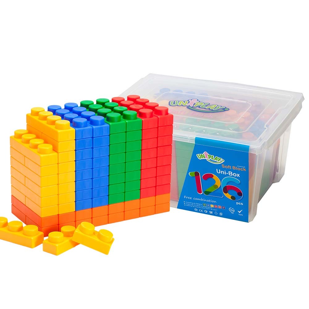 UNiPlay Soft Block Mix 126pc Uni-Box