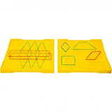 Double Sided Isometric Geoboard  11x11 21cm 8pc