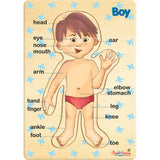 My Body Peg Puzzle: Boy 6pc English