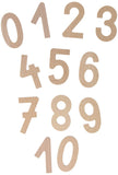 Wooden Numbers up to 10 in Cotton Bag