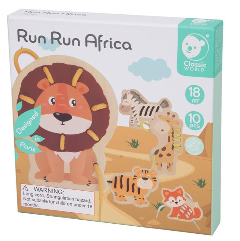 Run Run Africa Lacing Activity 10pc