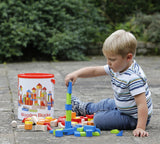 Wooden Blocks Coloured with Sorting Sorting Lid 100pc