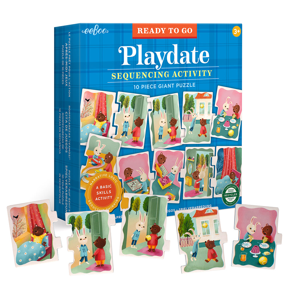 Ready to Go Giant Puzzle 10pc: Playdate (Sequencing Activity)