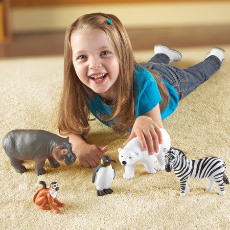 Jumbo Zoo Animals 5pc – PlayingandLearning.co.za