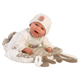 Llorens - Baby Girl Doll with Forest-Themed Blanket, Clothing & Accessories: Mimi 40cm (Mechanism Optional))