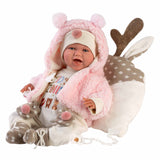Llorens - Baby Girl Doll with Forest-Themed Blanket, Clothing & Accessories: Mimi 40cm (Mechanism Optional))