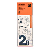 Thick Triangular 2B Pencils 6pc