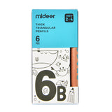 Thick Triangular 6B Pencils 6pc
