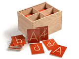 Grooved Wooden Tracing Cursive Letters: 52 Upper & Lowercase Letters.