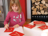 Grooved Wooden Tracing Cursive Letters: 52 Upper & Lowercase Letters.