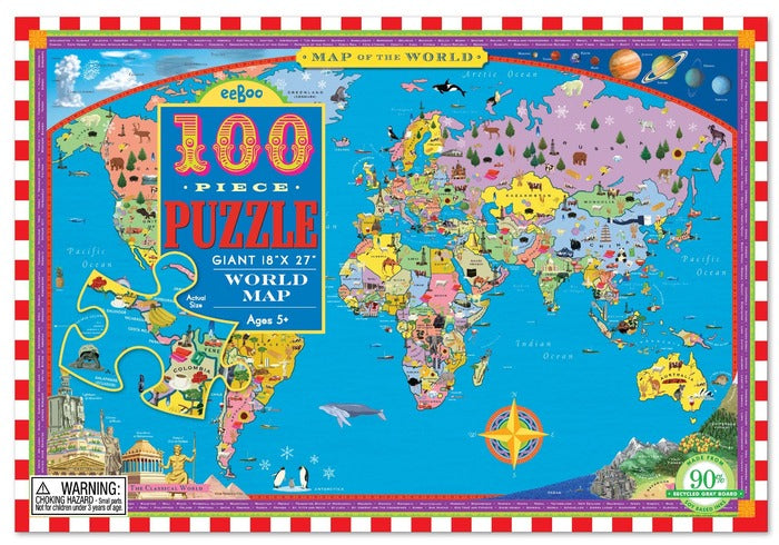 World Map Puzzle 100pc