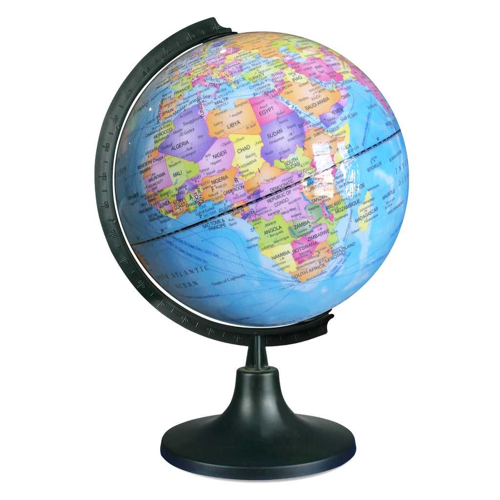 Rotating Political World Globe