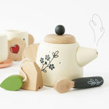 Wooden Tea Set & Tray 12pc