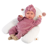 Llorens - Baby Girl Doll with Clothing & Sleeping Cushion: Abril 42cm