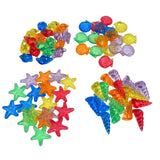 Translucent Seashell Counters 72pc
