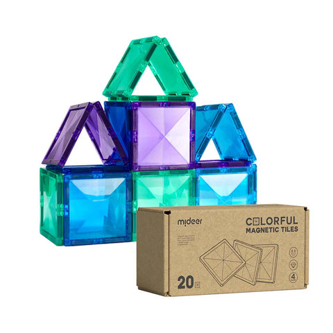 Colourful Magnetic Tiles: Cold Colour 20pc