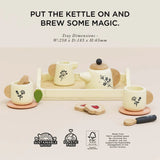 Wooden Tea Set & Tray 12pc