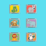 Glo Pals - Water Activated Light-Up Sensory Cubes: Zoo 6pc