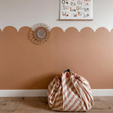 Playmat & Toy Bag: Stripes Pink 140cm