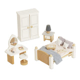 Wooden Dolls House Bedroom 19pc