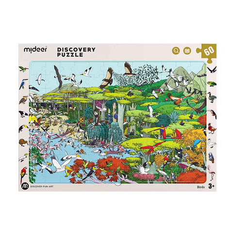 Big Jungle Animal Small Jungle Animal:  Discovery Puzzle 60pc