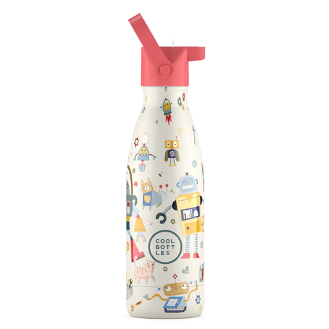 Cool Bottles Kids Reusable Thermal Bottle: Messy Robots 350ml