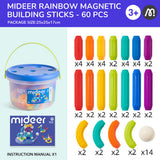 Rainbow Magnetic Sticks 60pc