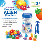 Grab & Sort Fine Motor Alien Counters 37pc