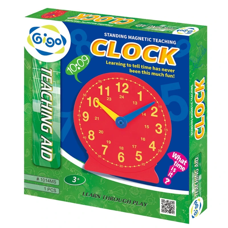 Standing Magnetic Teaching Clock Red 40cm