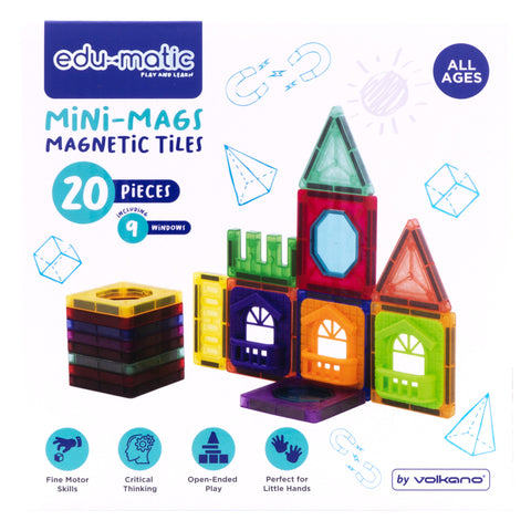 Mini-Mags Magnetic Tiles 20pc Set