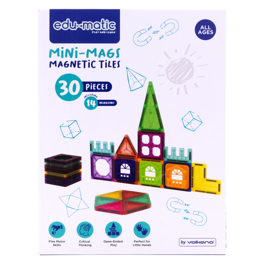 Mini-Mags Magnetic Tiles 30pc Set
