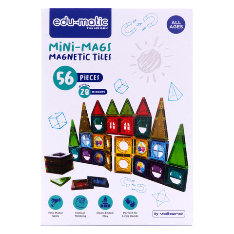 Mini-Mags Magnetic Tiles 56pc Set