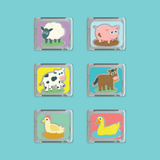 Glo Pals: Water Activated Light-Up Cubes - Farm 6pc
