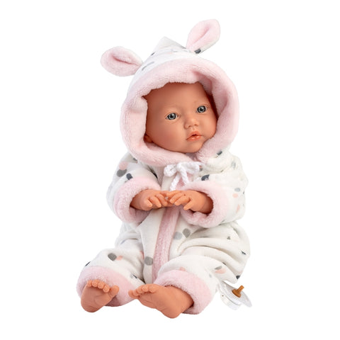 Llorens - Little Baby Girl Doll with Pink Outfit & Pacifier: Irena 31cm