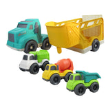 Bioplastic Carrier Truck & Construction Vehicle Set 4pc