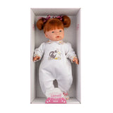 Llorens - Baby Girl Doll with Hair, Clothing & Accessories: Joelle 38cm