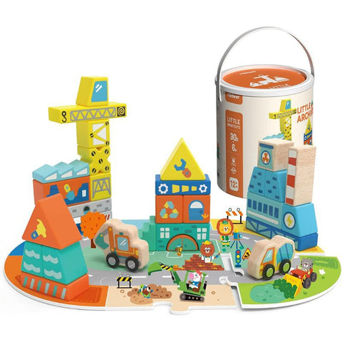 Little Architects Wooden Blocks 36pc