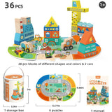 Little Architects Wooden Blocks 36pc