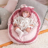 Llorens - Baby Girl Doll with Outfit & Pink Cushion: Mimi 42cm