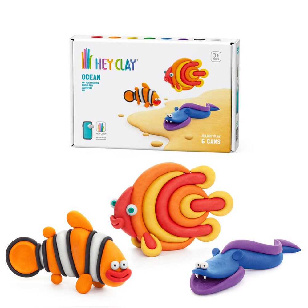 Hey Clay - Ocean: Clownfish, Discus Fish, Eel