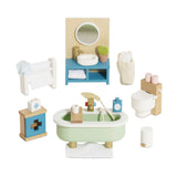 Wooden Dolls House Bathroom 19pc