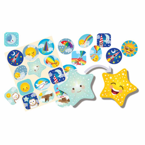 Giant Moving Sky Stickers 36pc